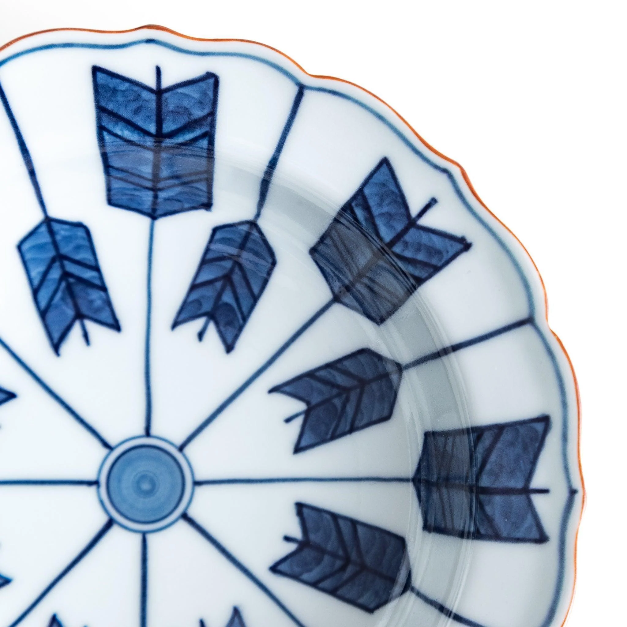 Arrow Feather Scalloped Rim Cereal Bowl - Image 6