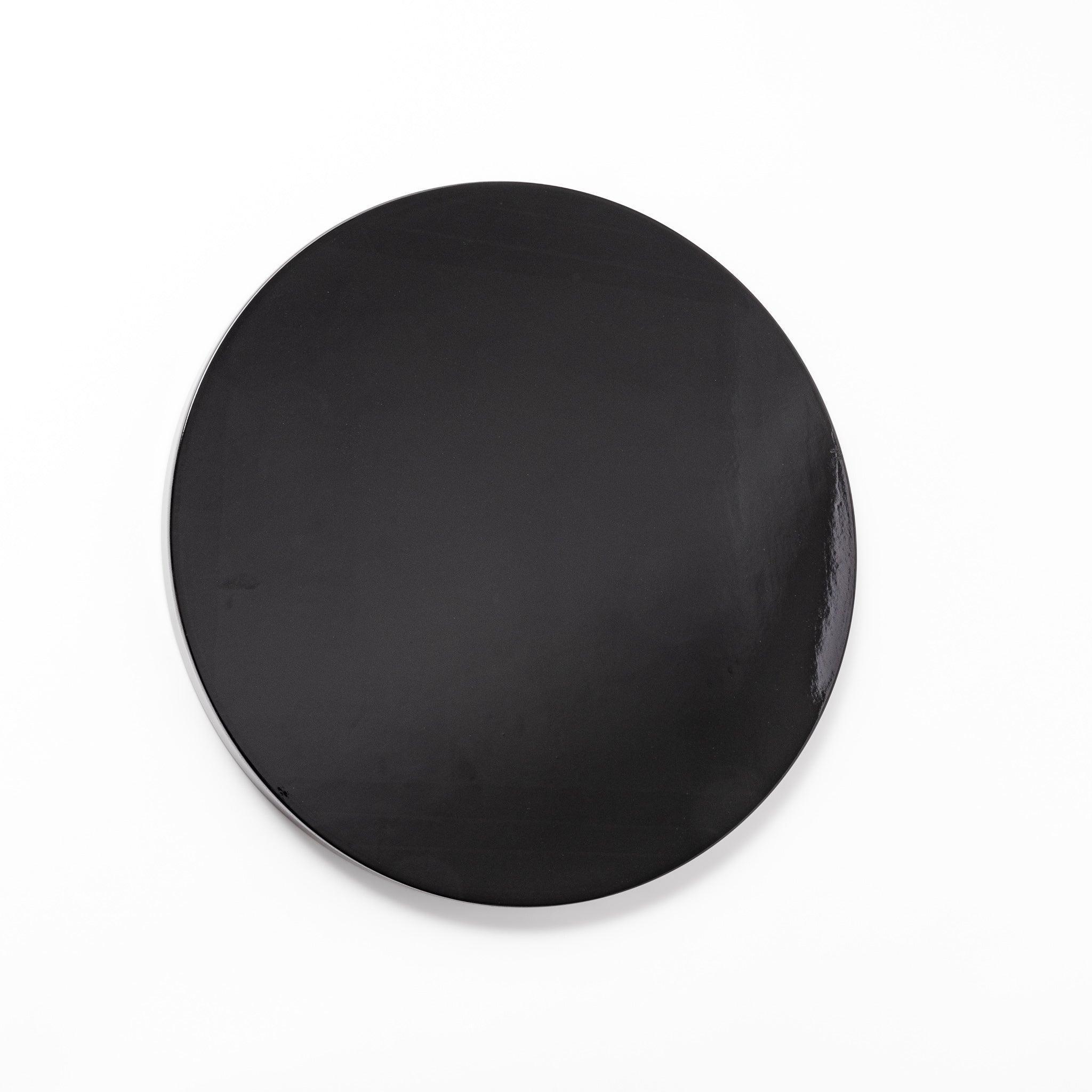 Black Japanese Round Wooden Tray - Image 7