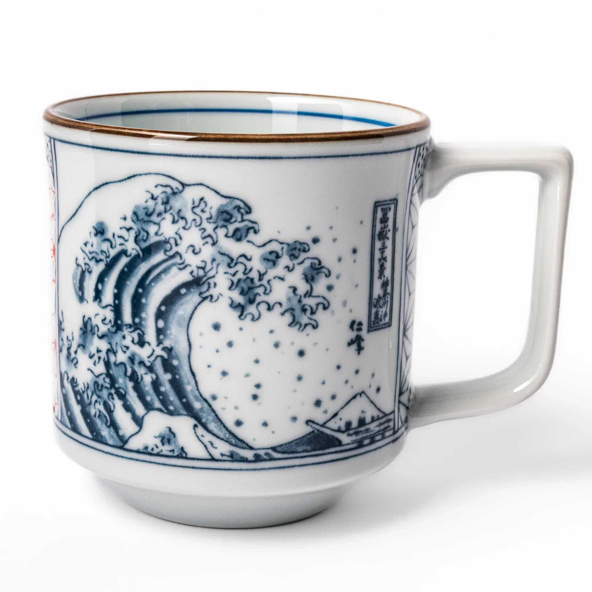 Blue Hokusai Wave Mug Cup - Image 4