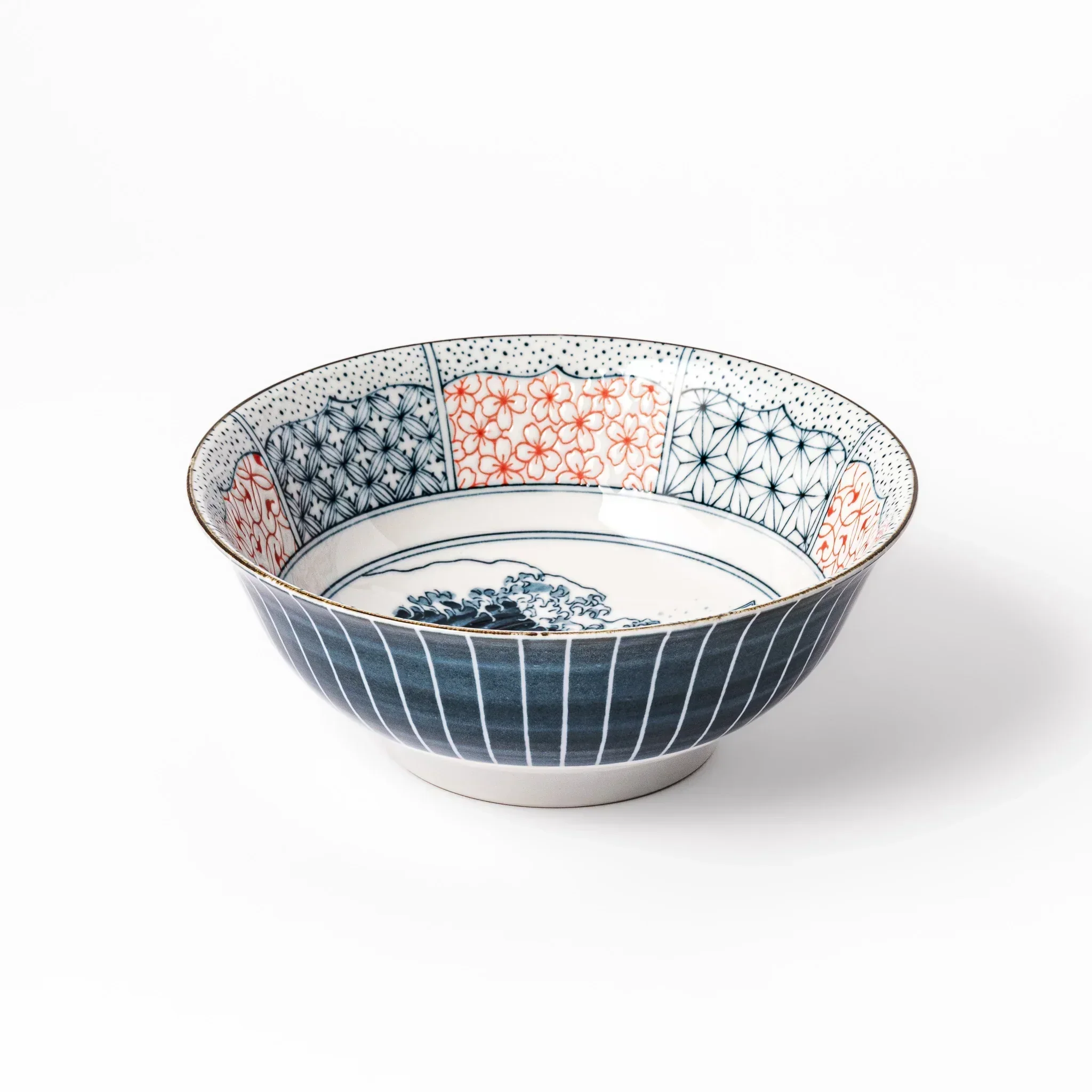Blue Hokusai Wave Ramen Bowl - Image 3