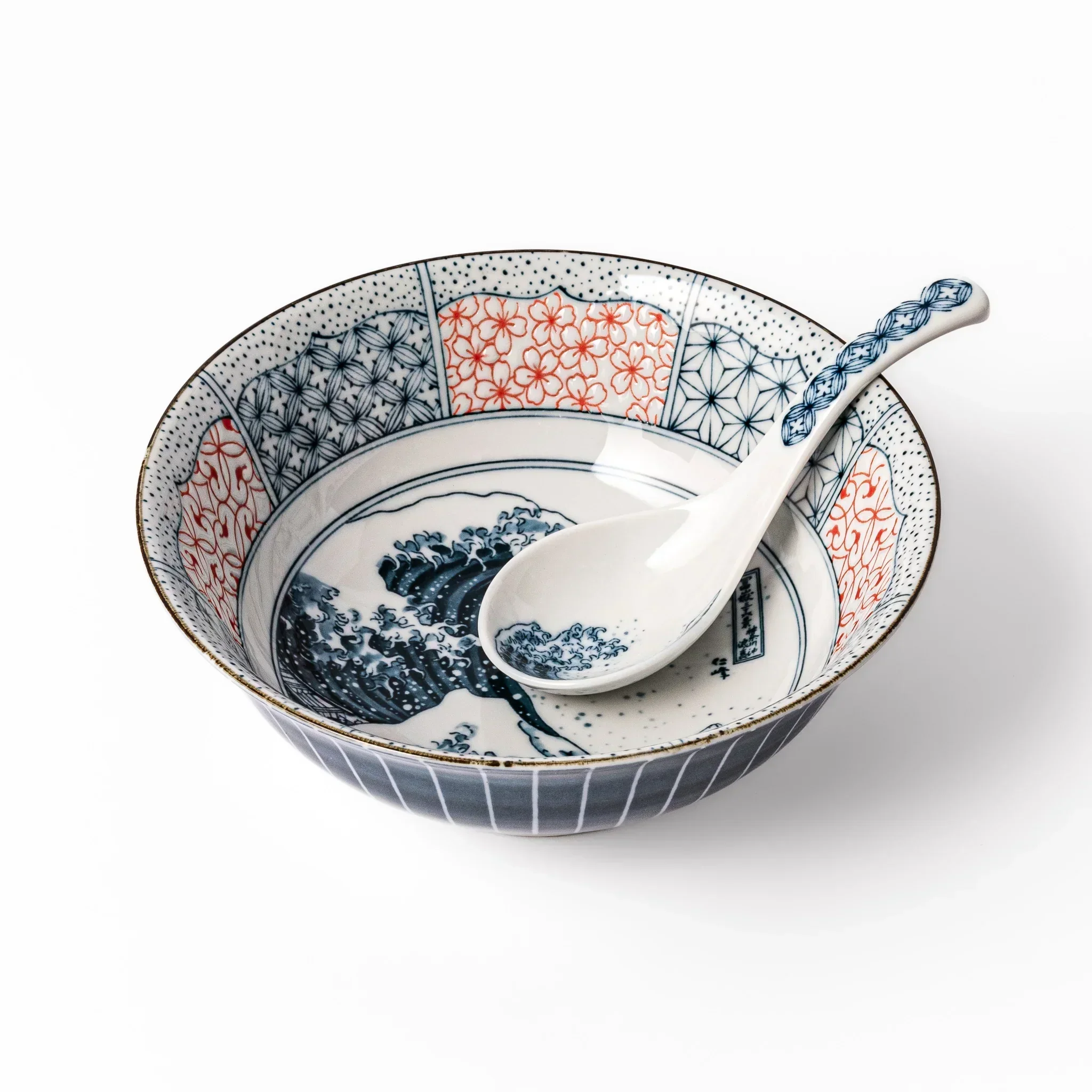 Blue Hokusai Wave Ramen Bowl - Image 8