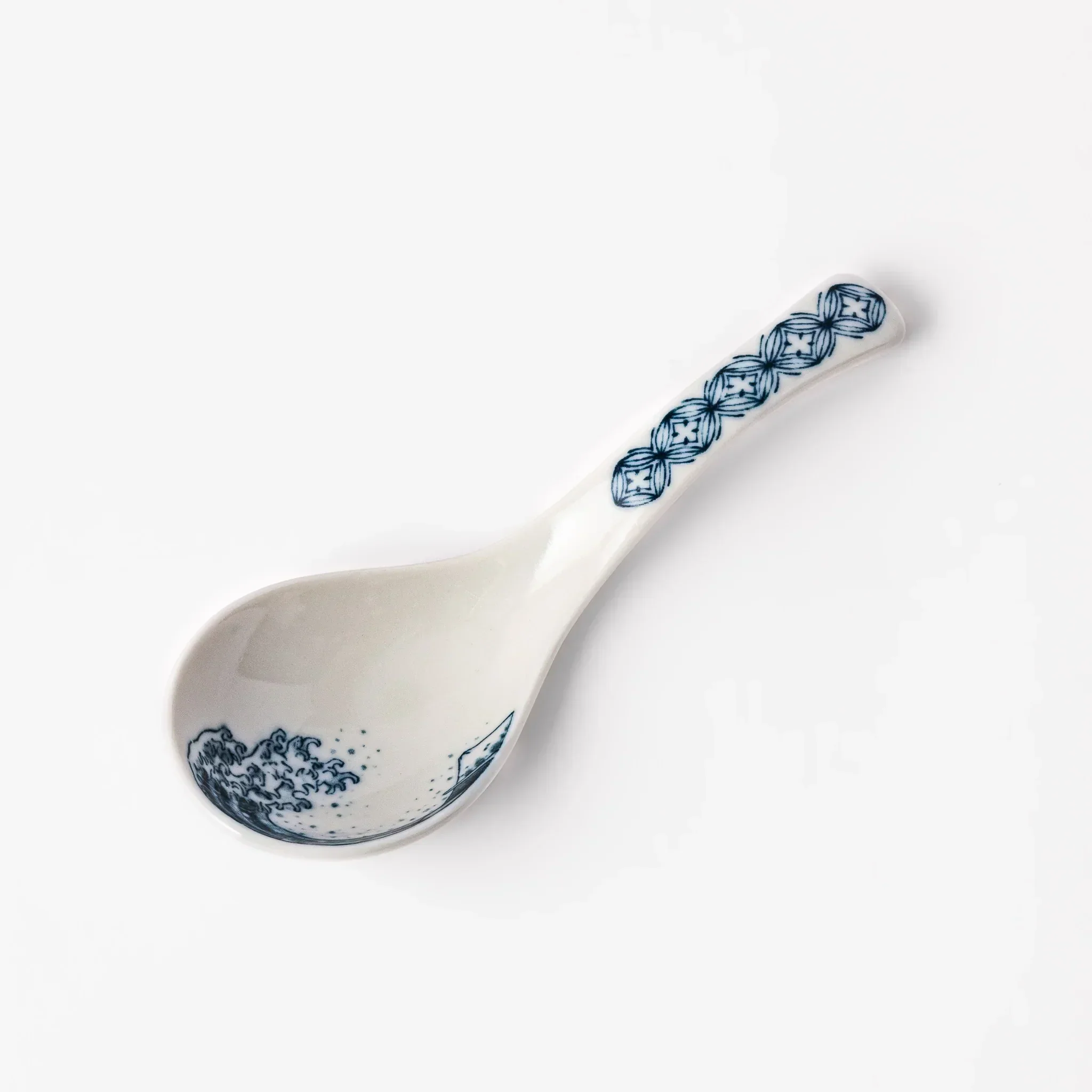 Blue Hokusai Wave Ramen Spoon - Image 3