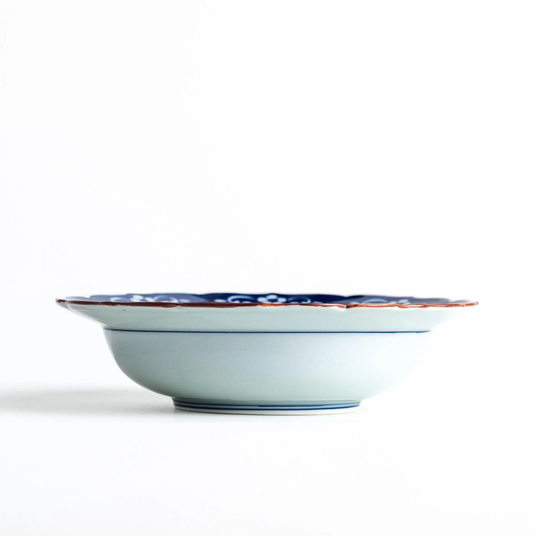 Blue Plum Scalloped Rim Cereal Bowl - Image 4