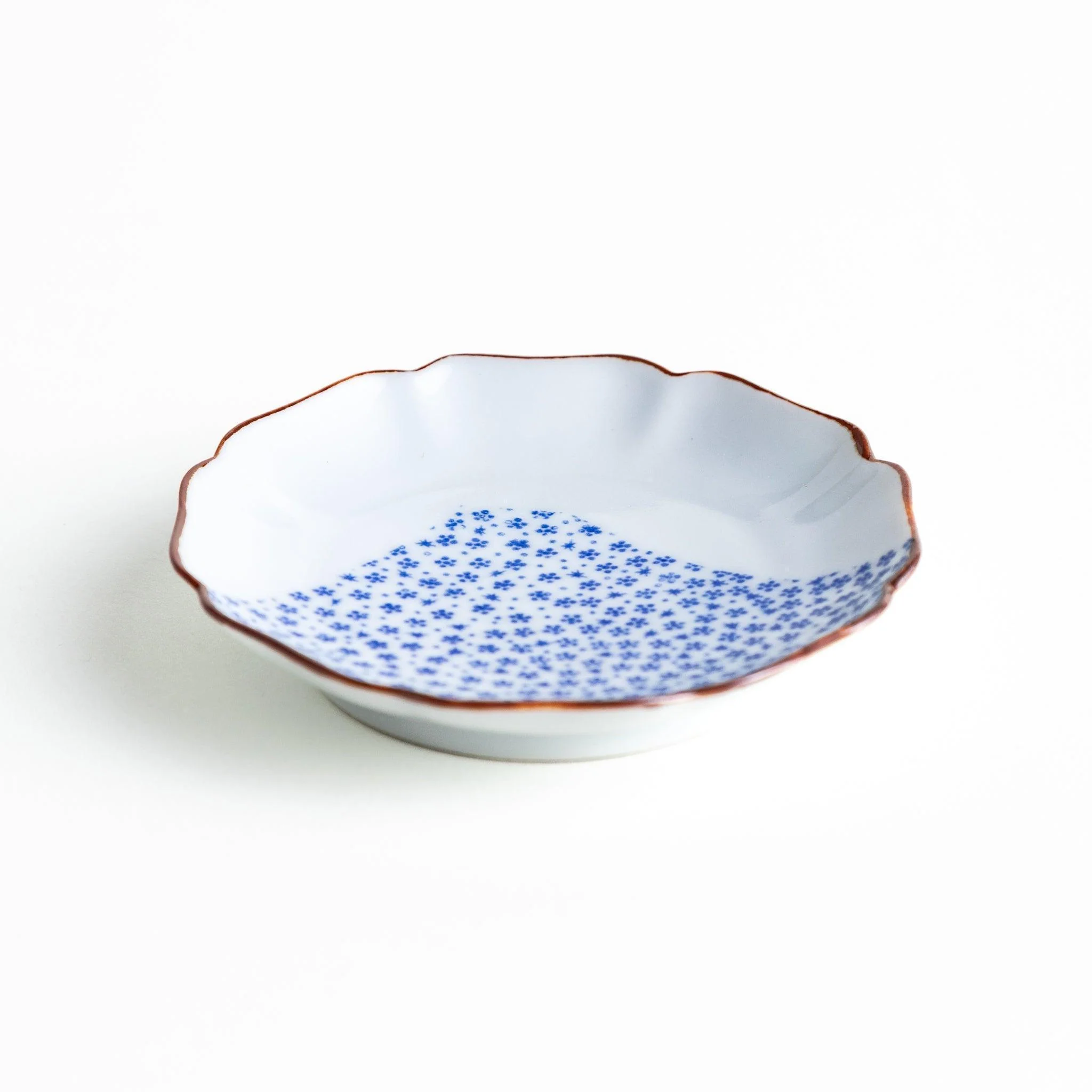 Blue Polka Dot Mount Fuji Sauce Dish - Image 3