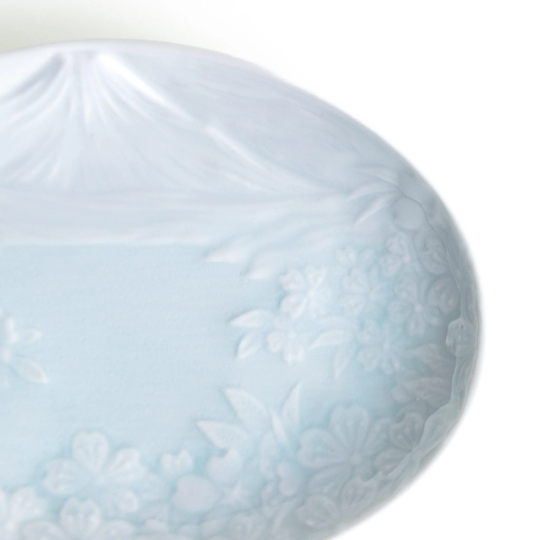 Celadon Mount Fuji Cherry Blossom Dessert Plate - Image 6