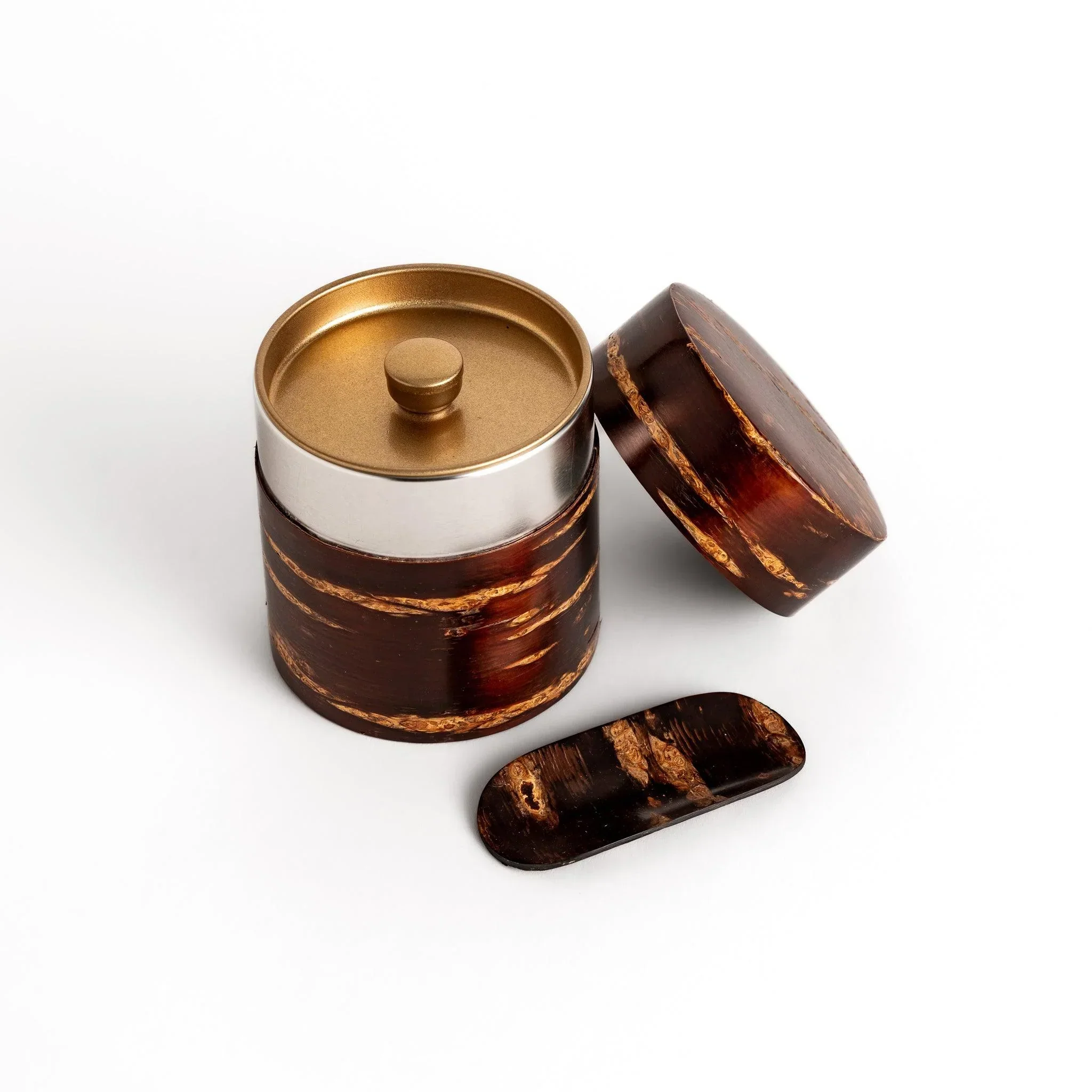 Cherry Bark Tea Caddy and Scoop Set - Image 3