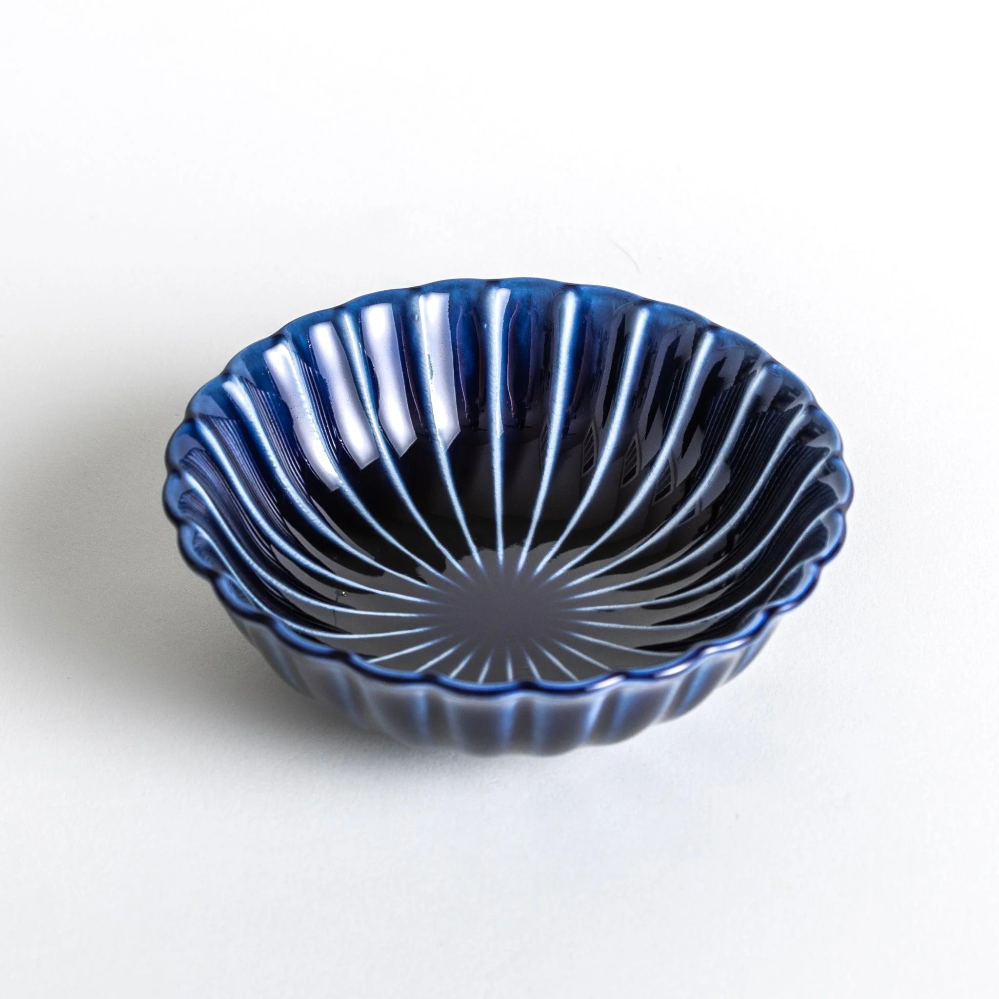 Chrysanthemum Navy Blue Dessert Bowl - Image 5