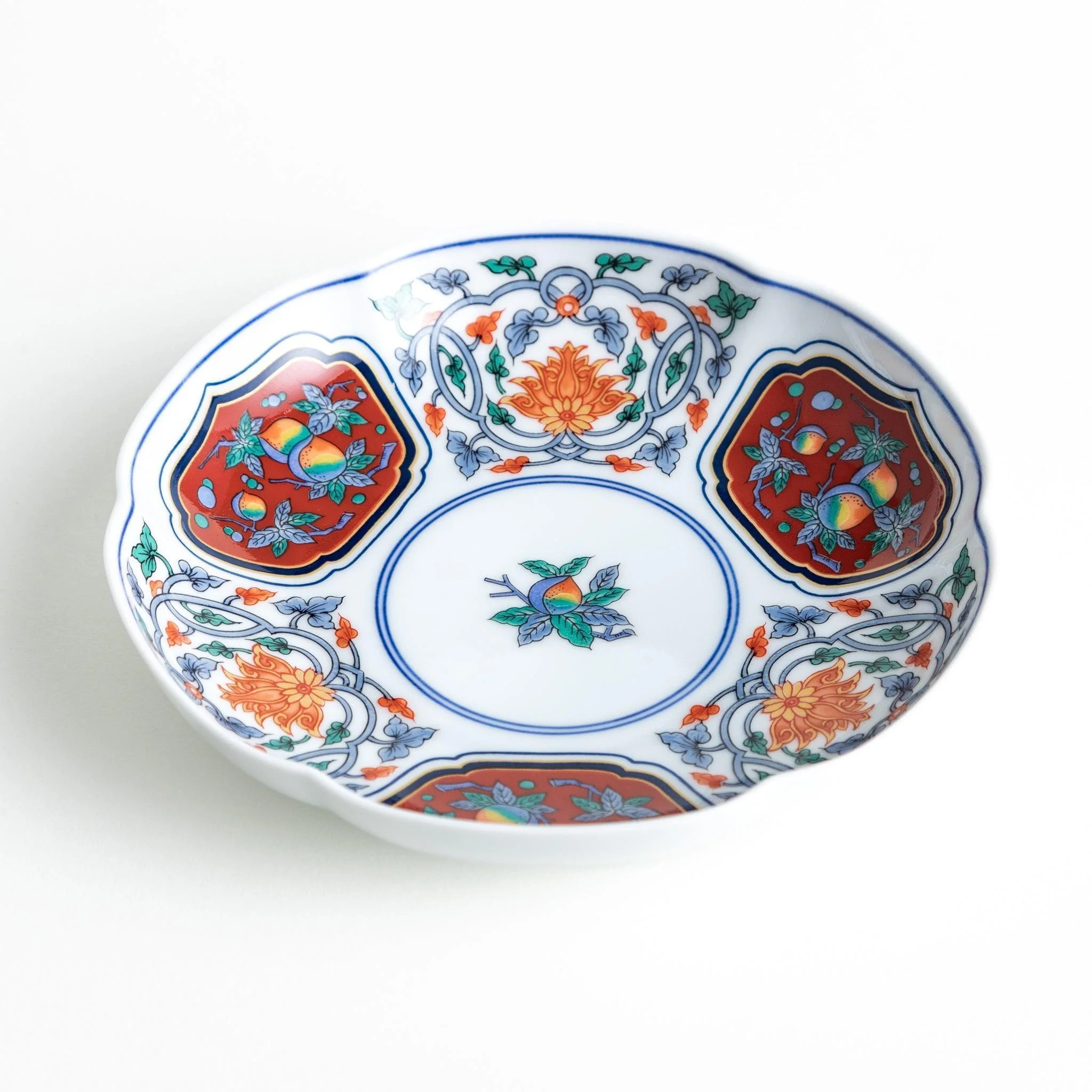 Crimson Floral Dessert Plate - Image 3