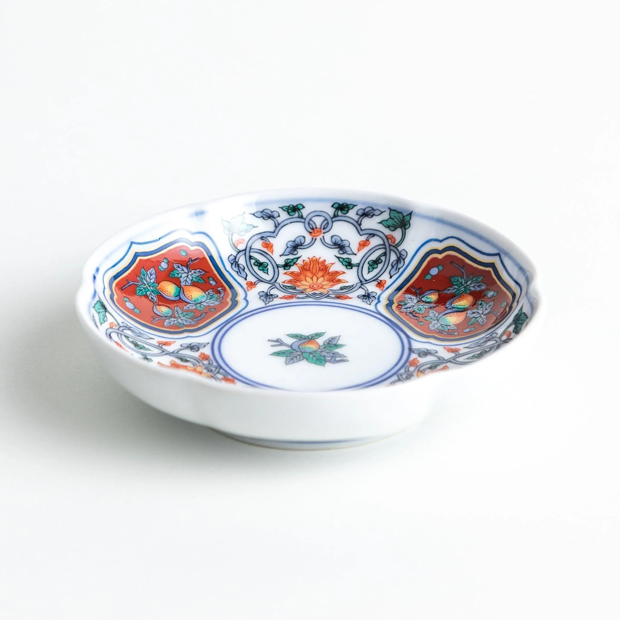 Crimson Floral Sauce Dish - Image 4