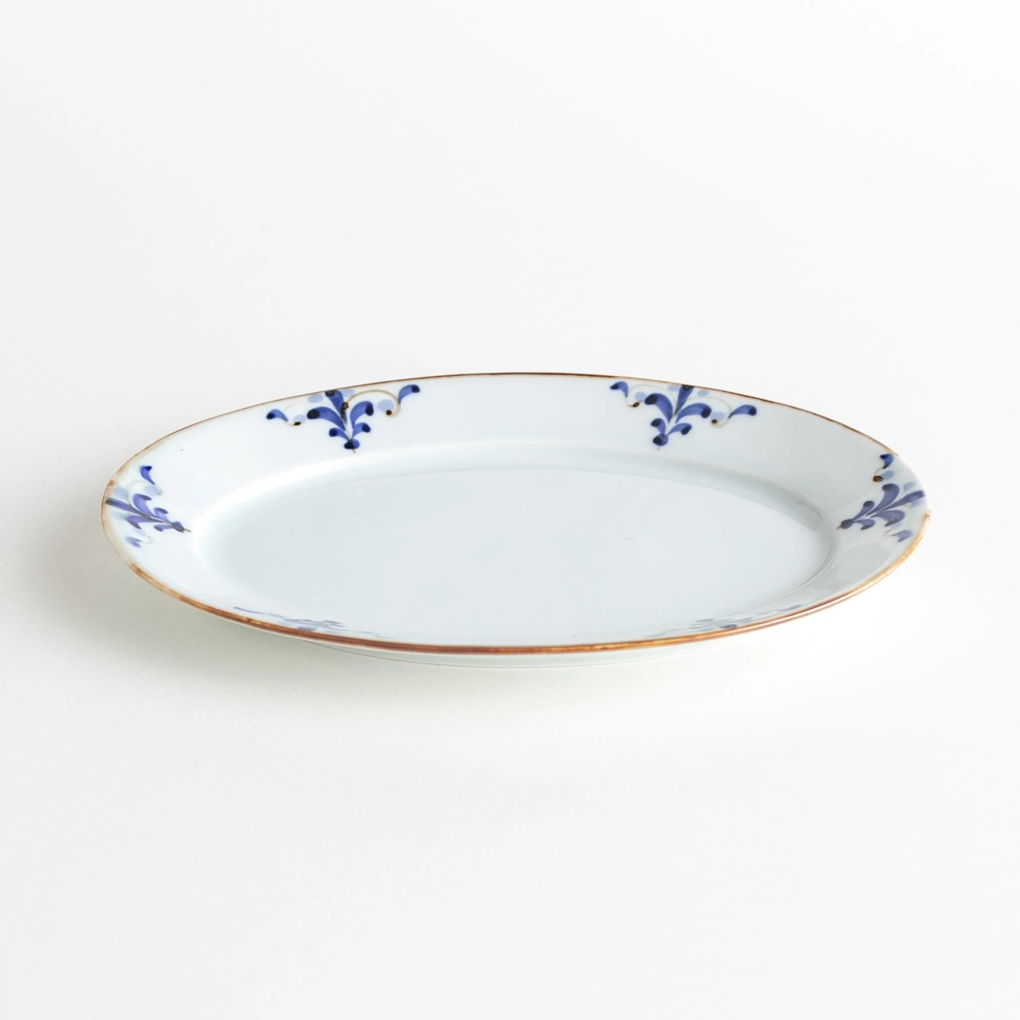 Floral Leaves Oval Salad Plate - Image 4