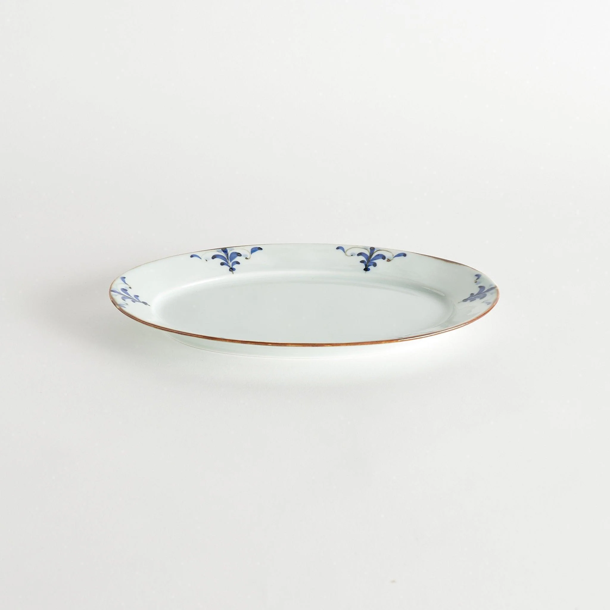 Floral Leaves Oval Dinner Plate - Image 4