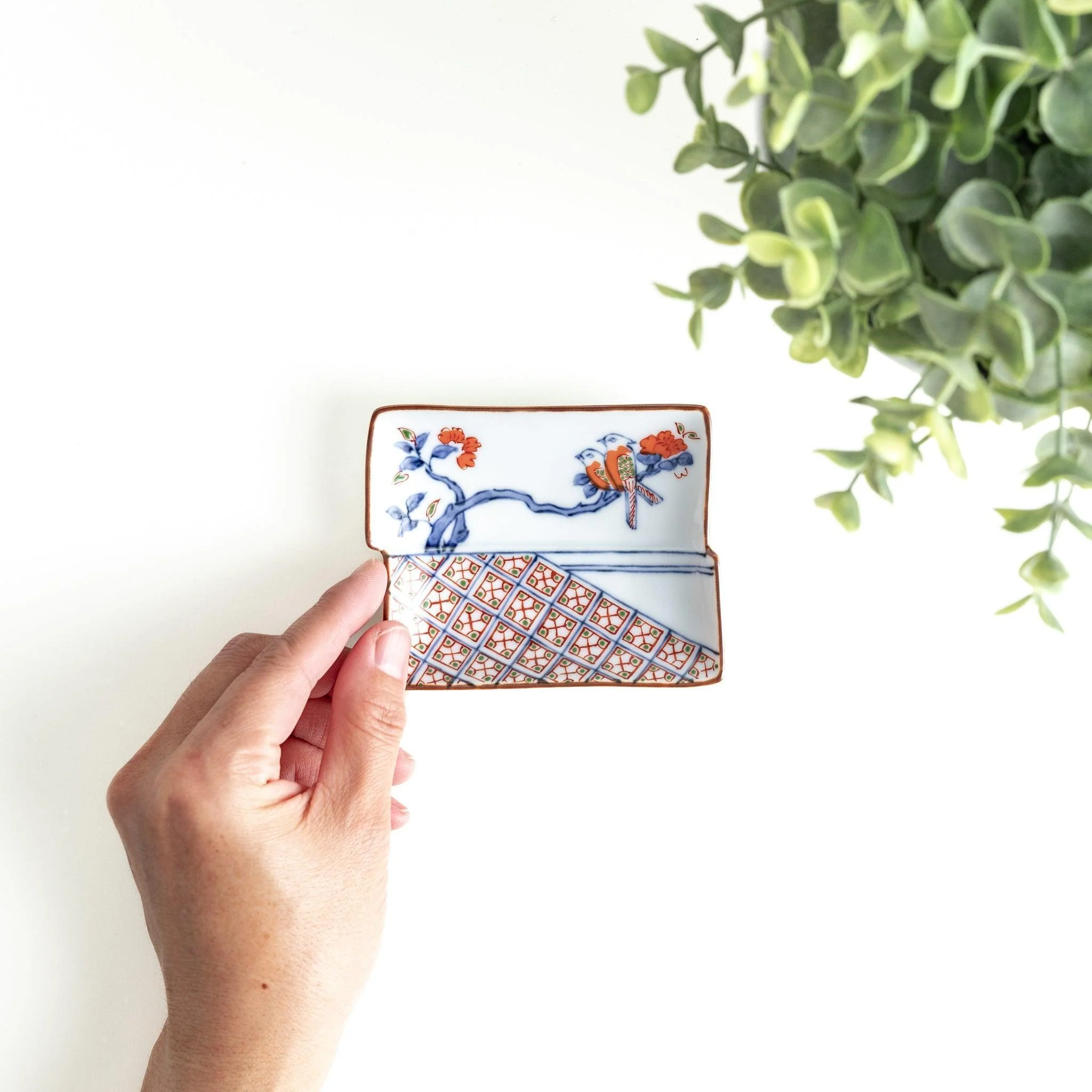 Gold Bird Lattice Rectangular Sauce Dish - Image 3