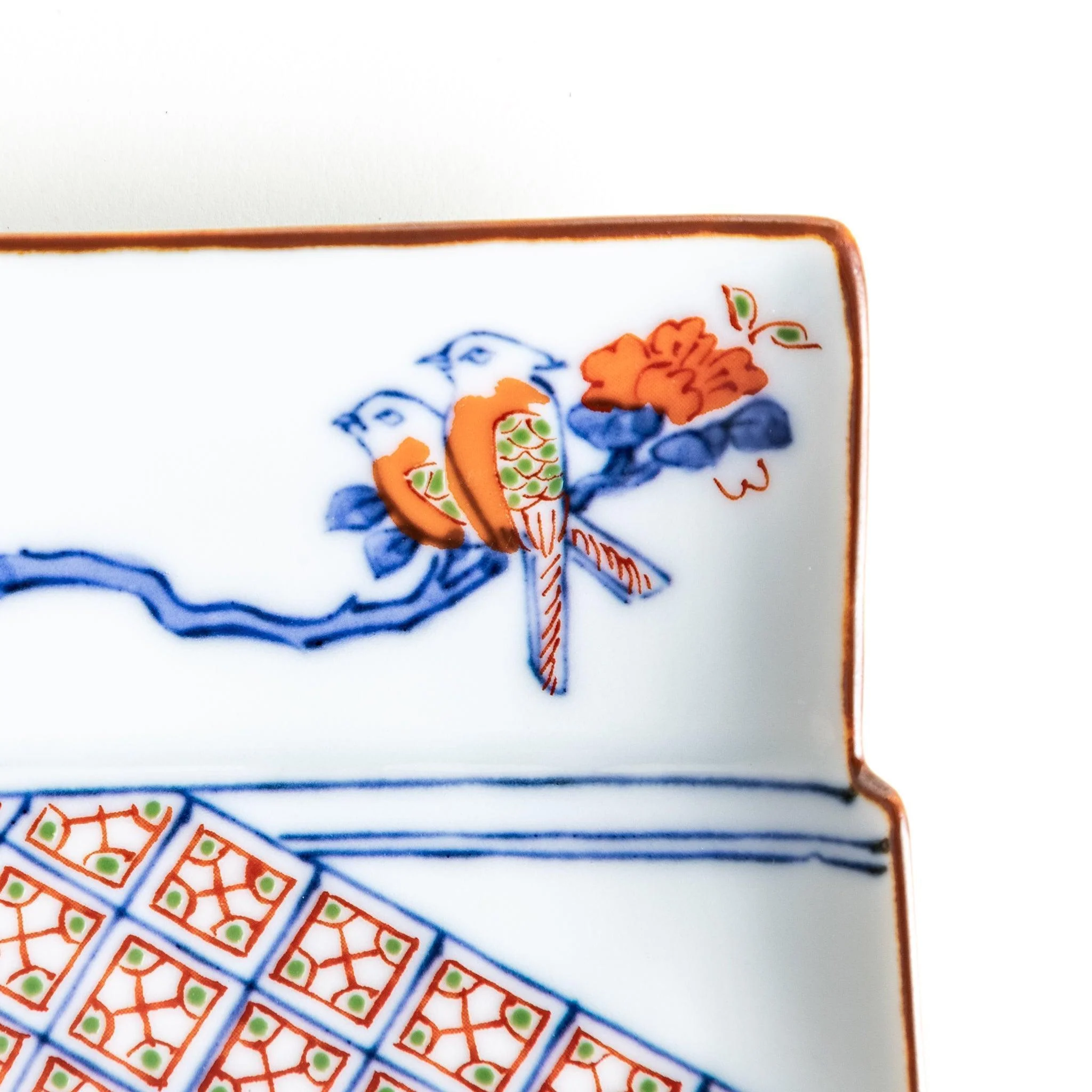 Gold Bird Lattice Rectangular Sauce Dish - Image 6