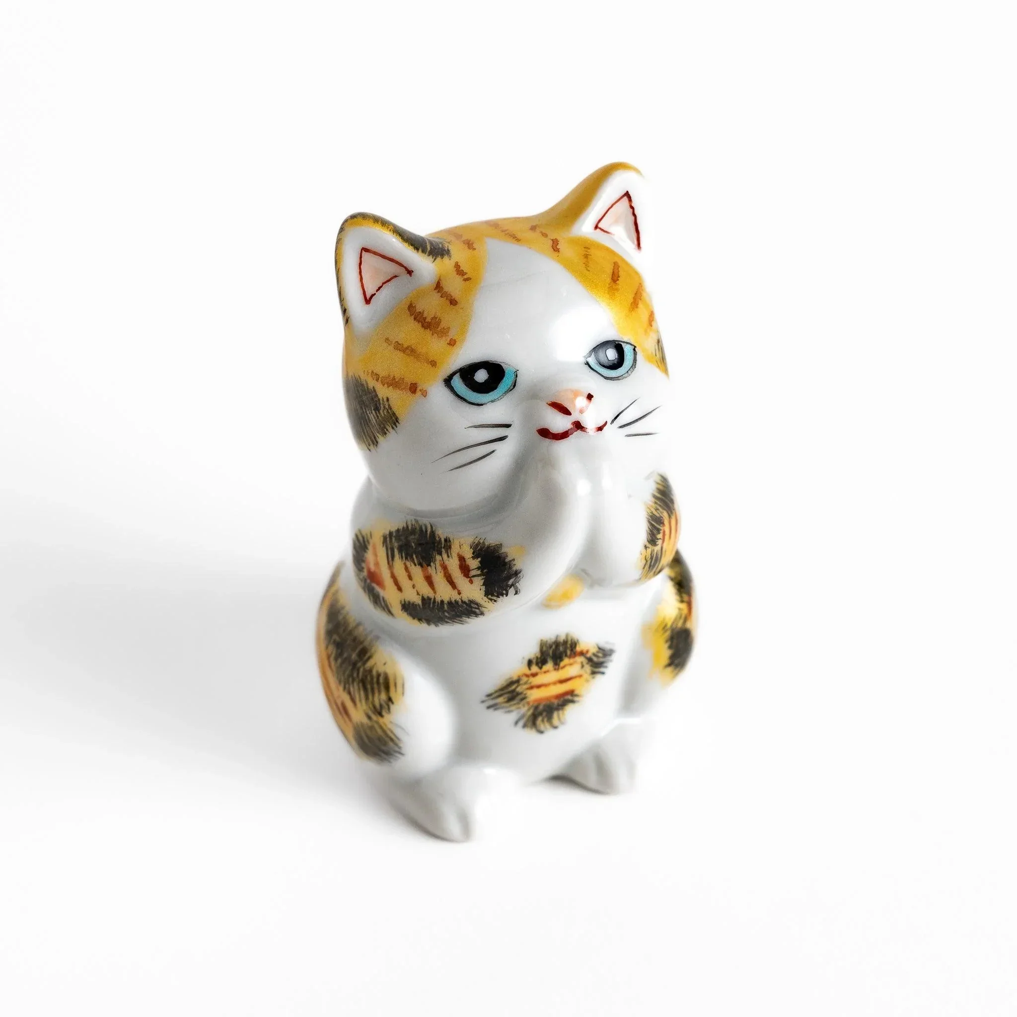 Golden Calico Praying Maneki Neko - Image 4