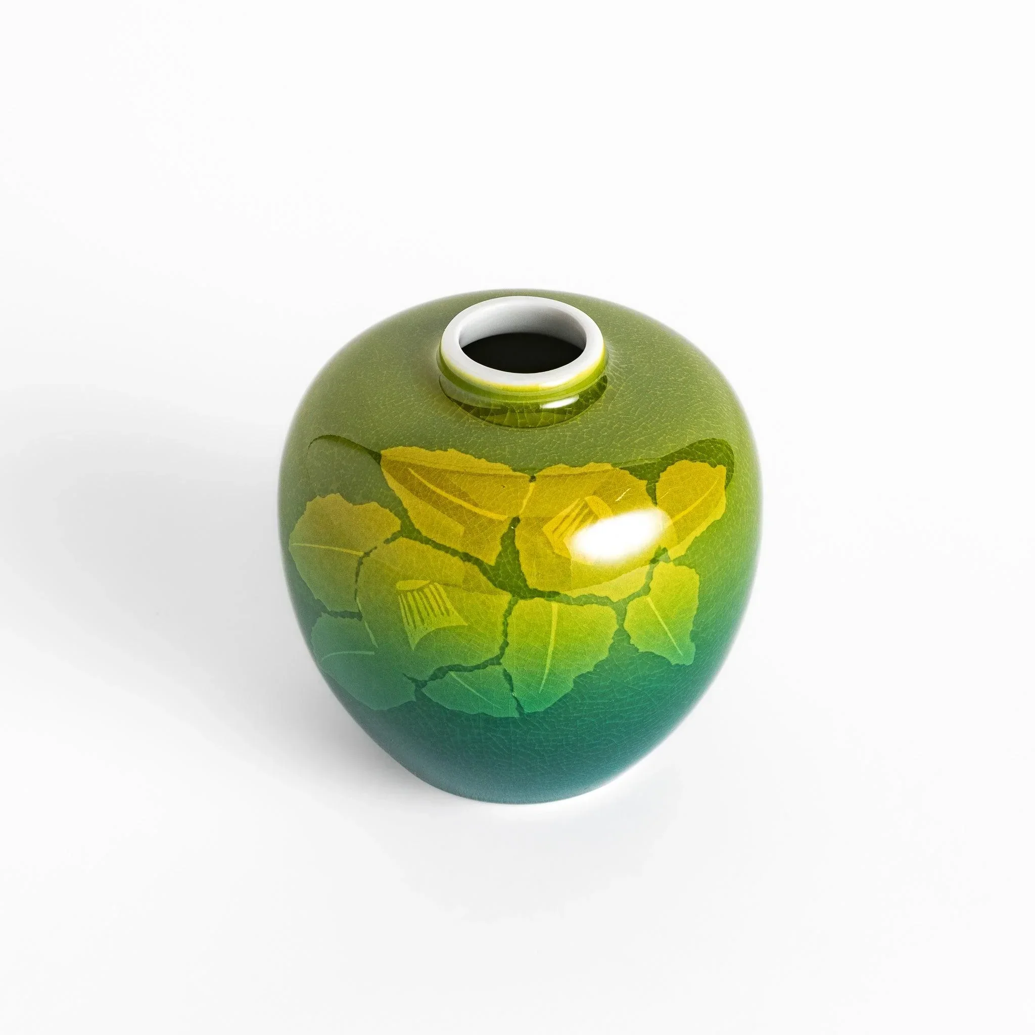 Green Camellia Bud Vase - Image 4