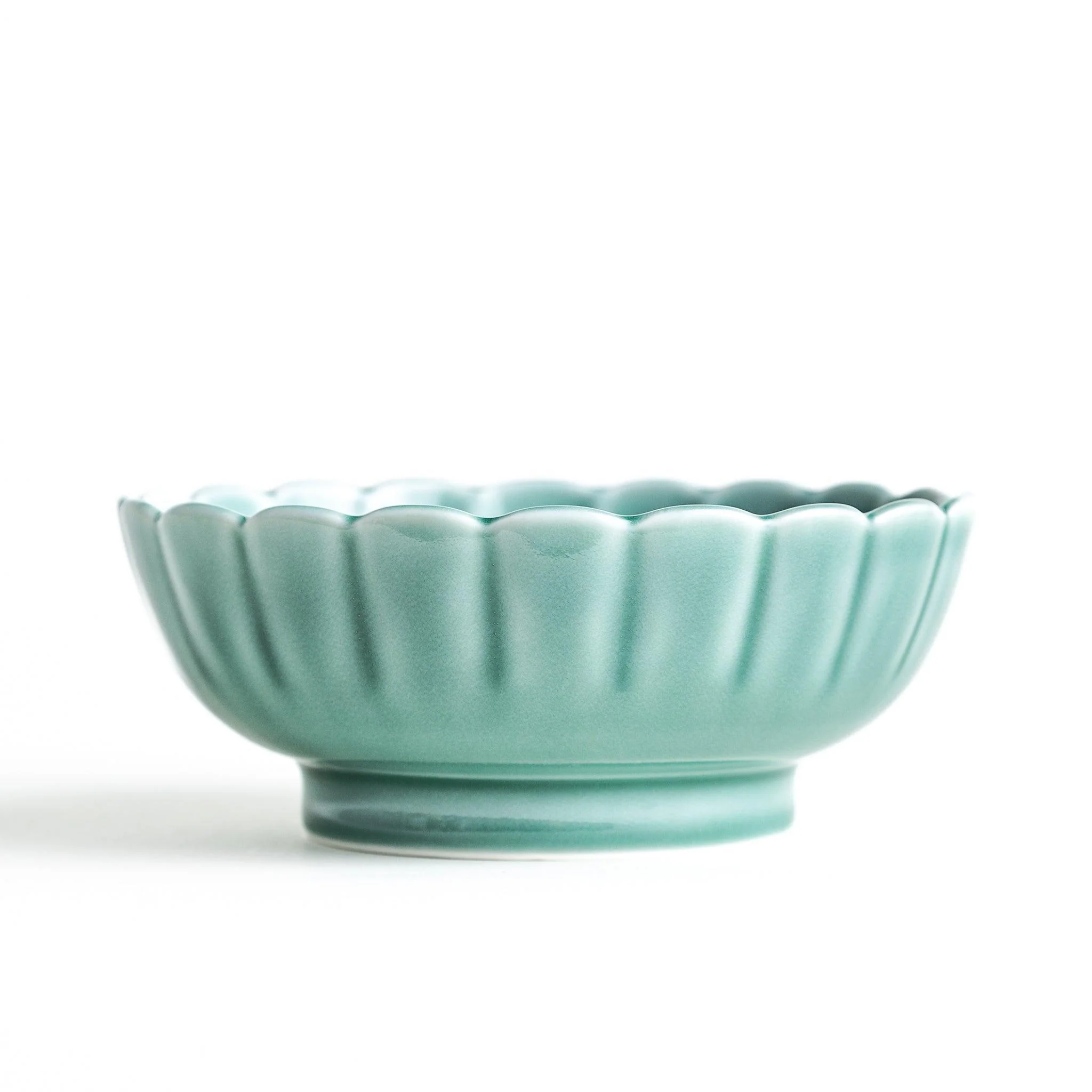 Green Chrysanthemum Wave Cereal Bowl - Image 4
