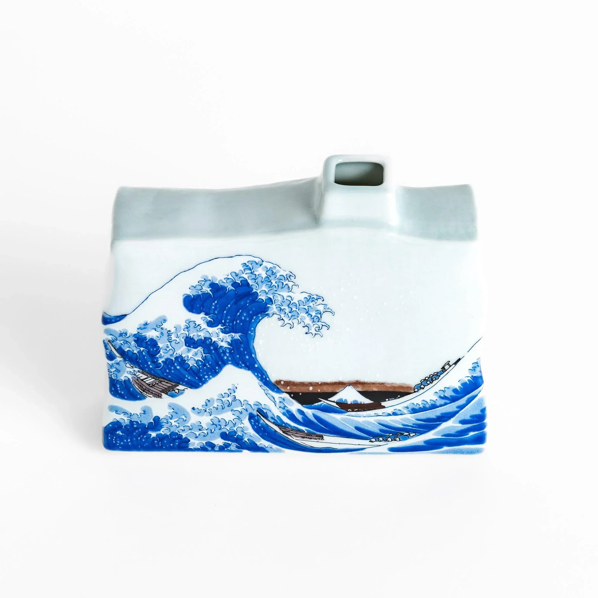 Hokusai Great Wave Bud Vase - Image 3