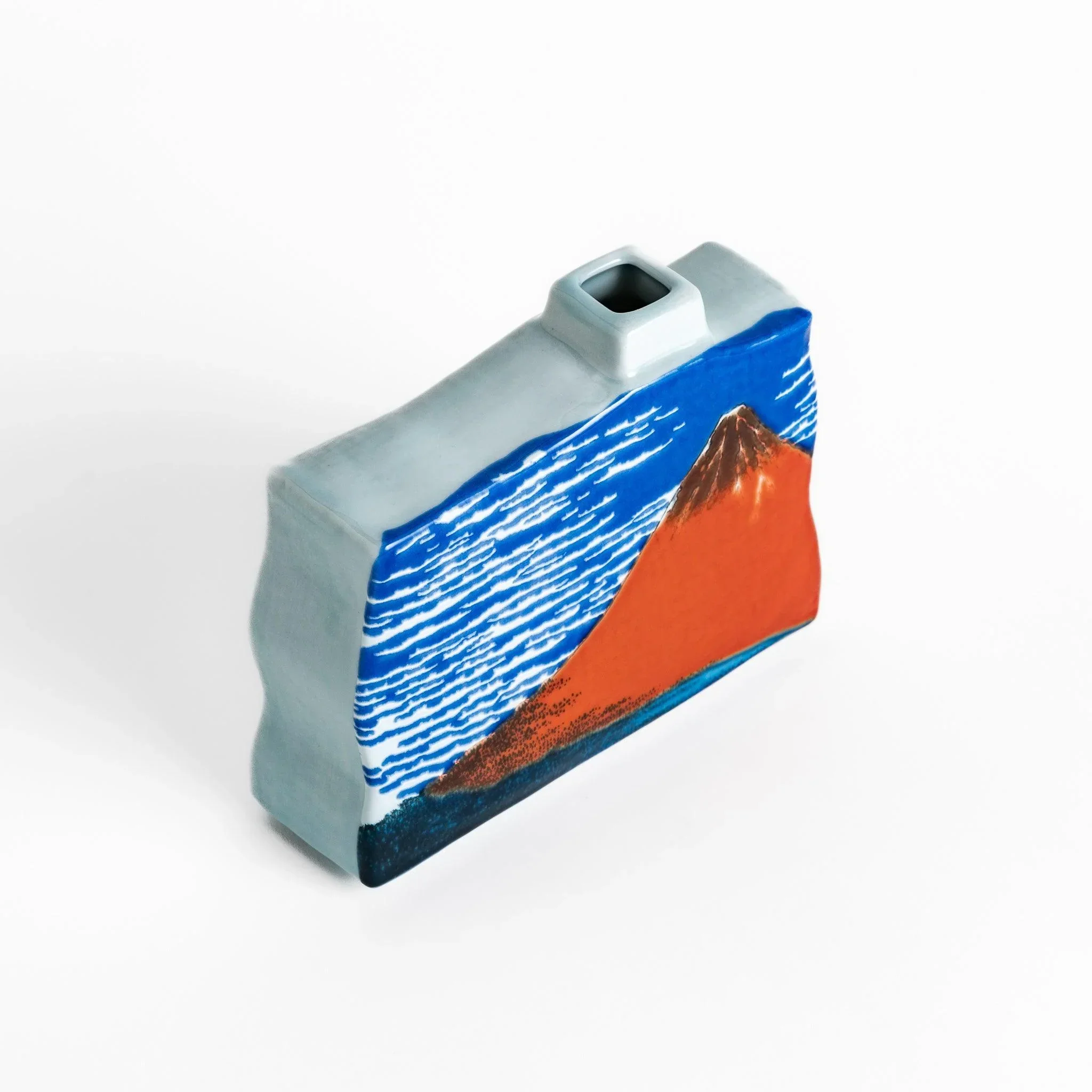 Hokusai Red Fuji Bud Vase - Image 4