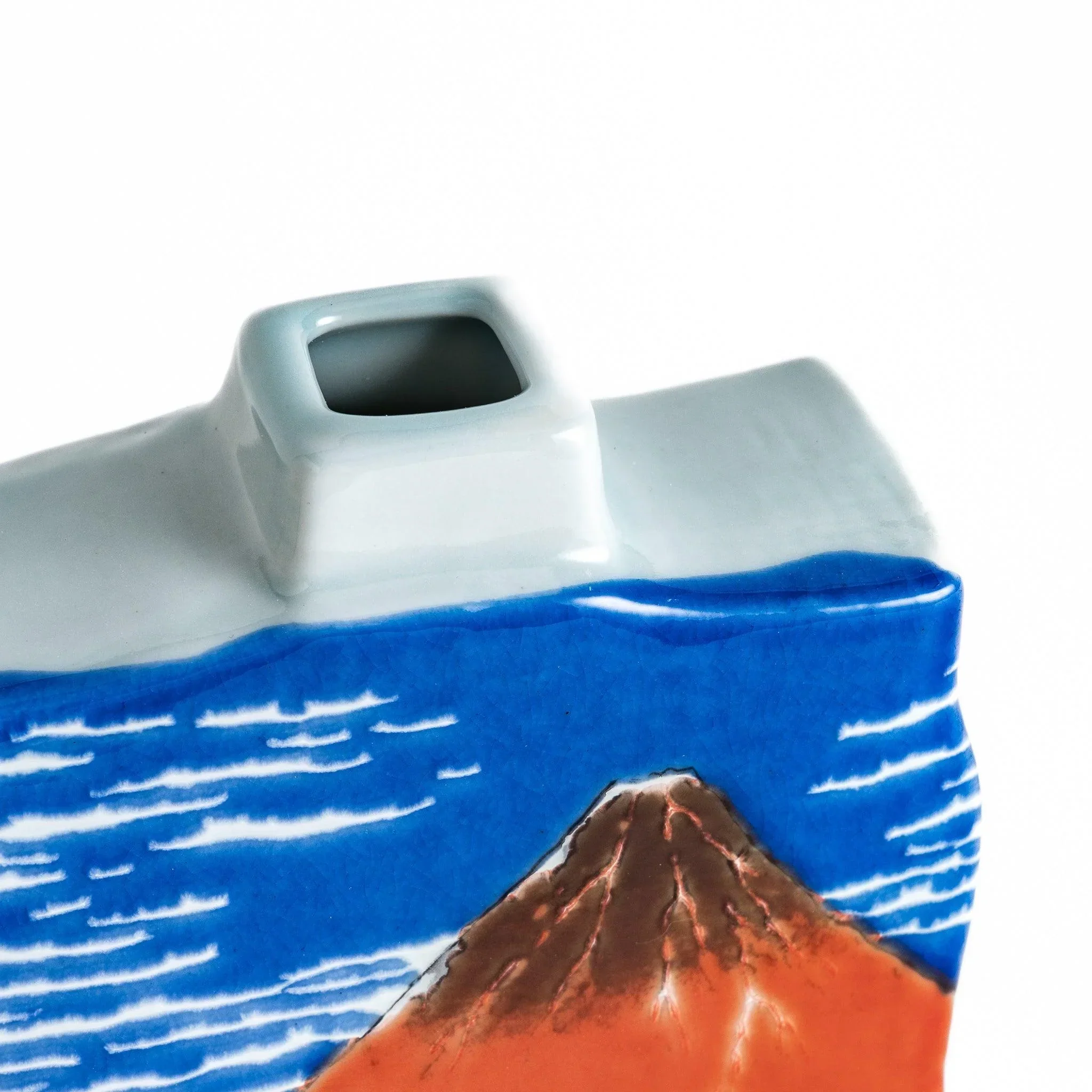 Hokusai Red Fuji Bud Vase - Image 5