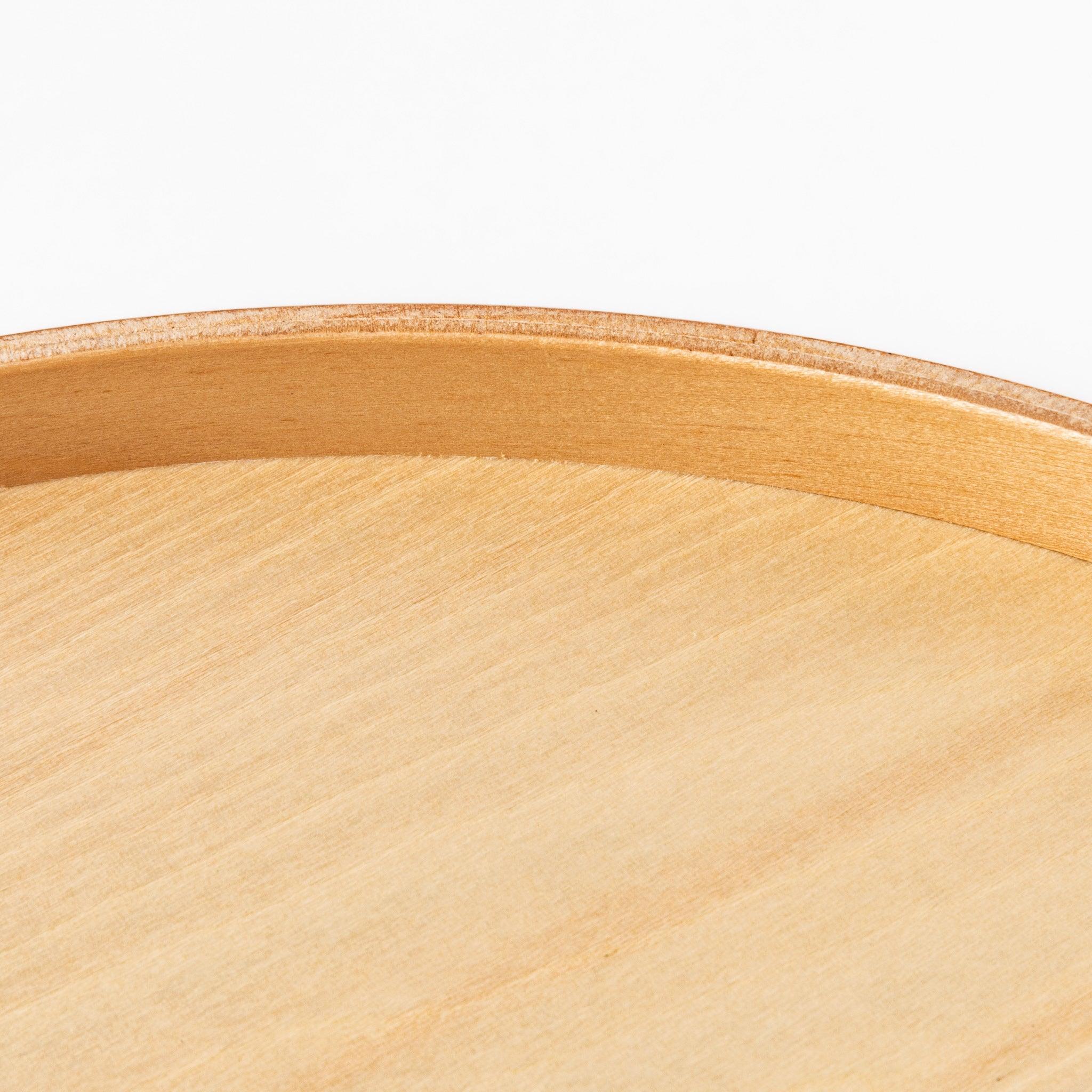 Japanese Round Wooden Tray - Image 5