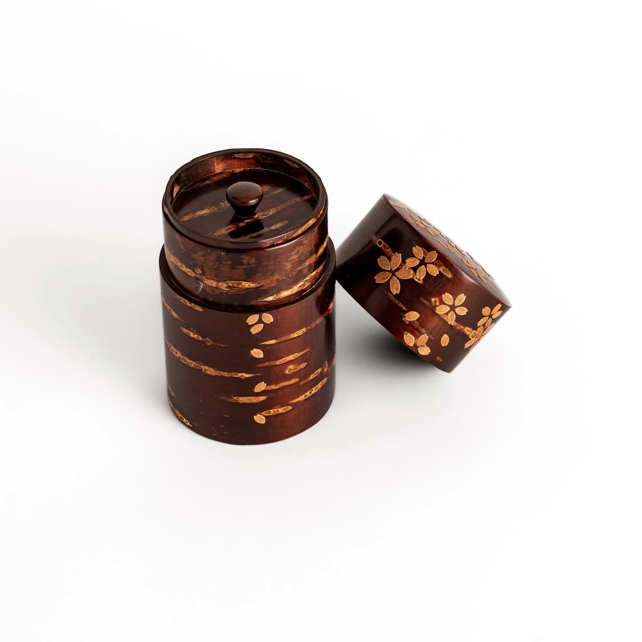 Medium Sakura Cherry Bark Tea Caddy - Image 3