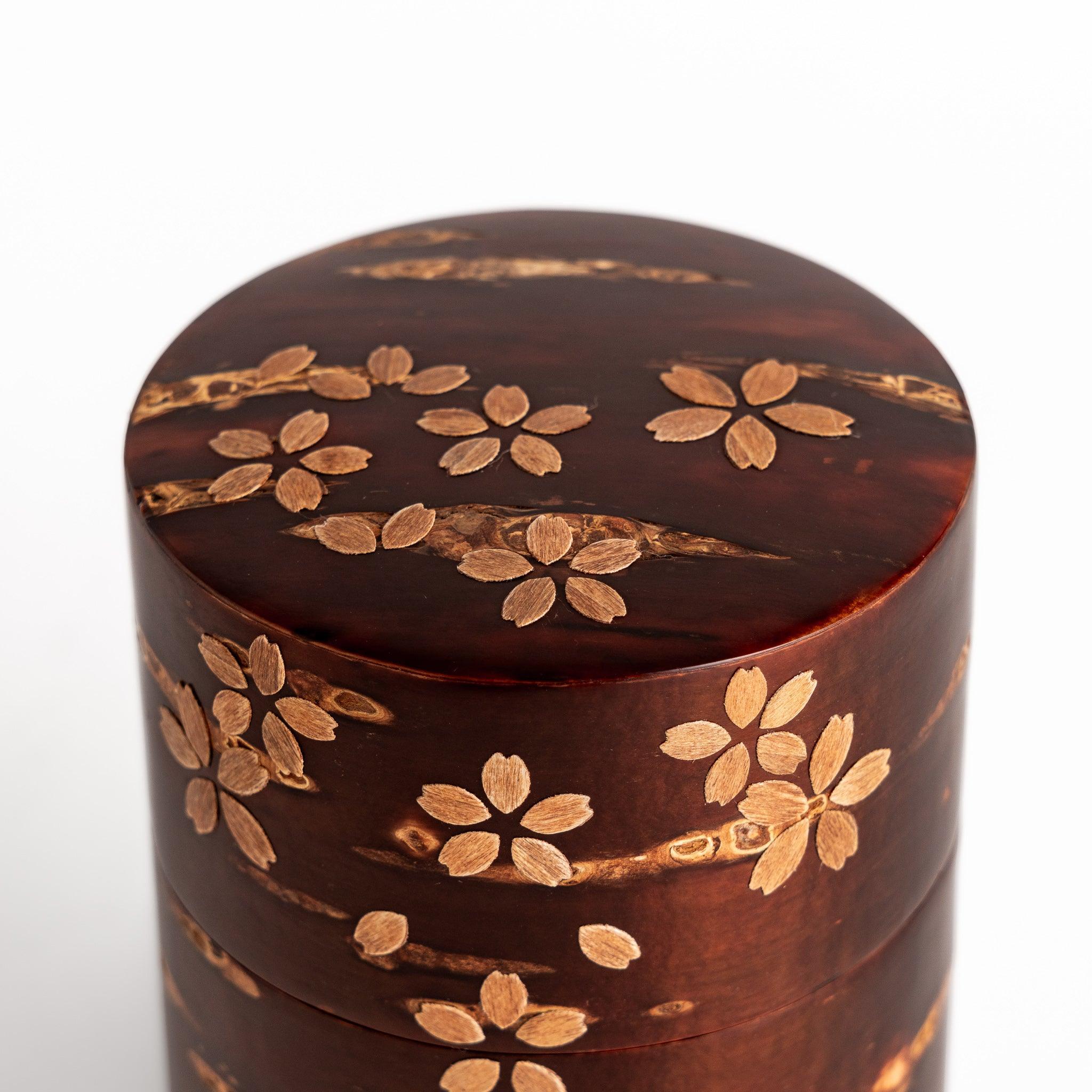 Medium Sakura Cherry Bark Tea Caddy - Image 5