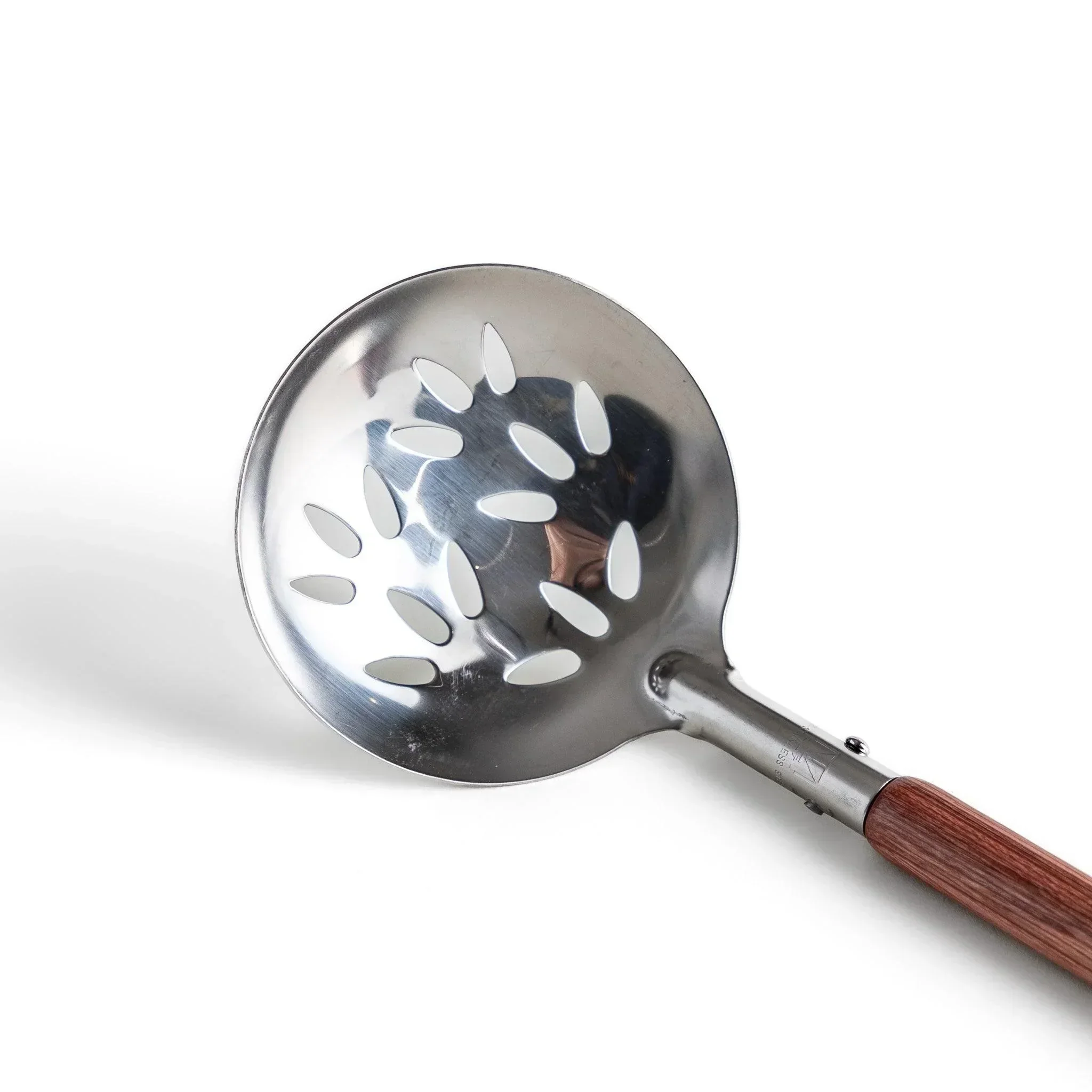 Perforated Soup Ladle with Wooden Handle - Image 3