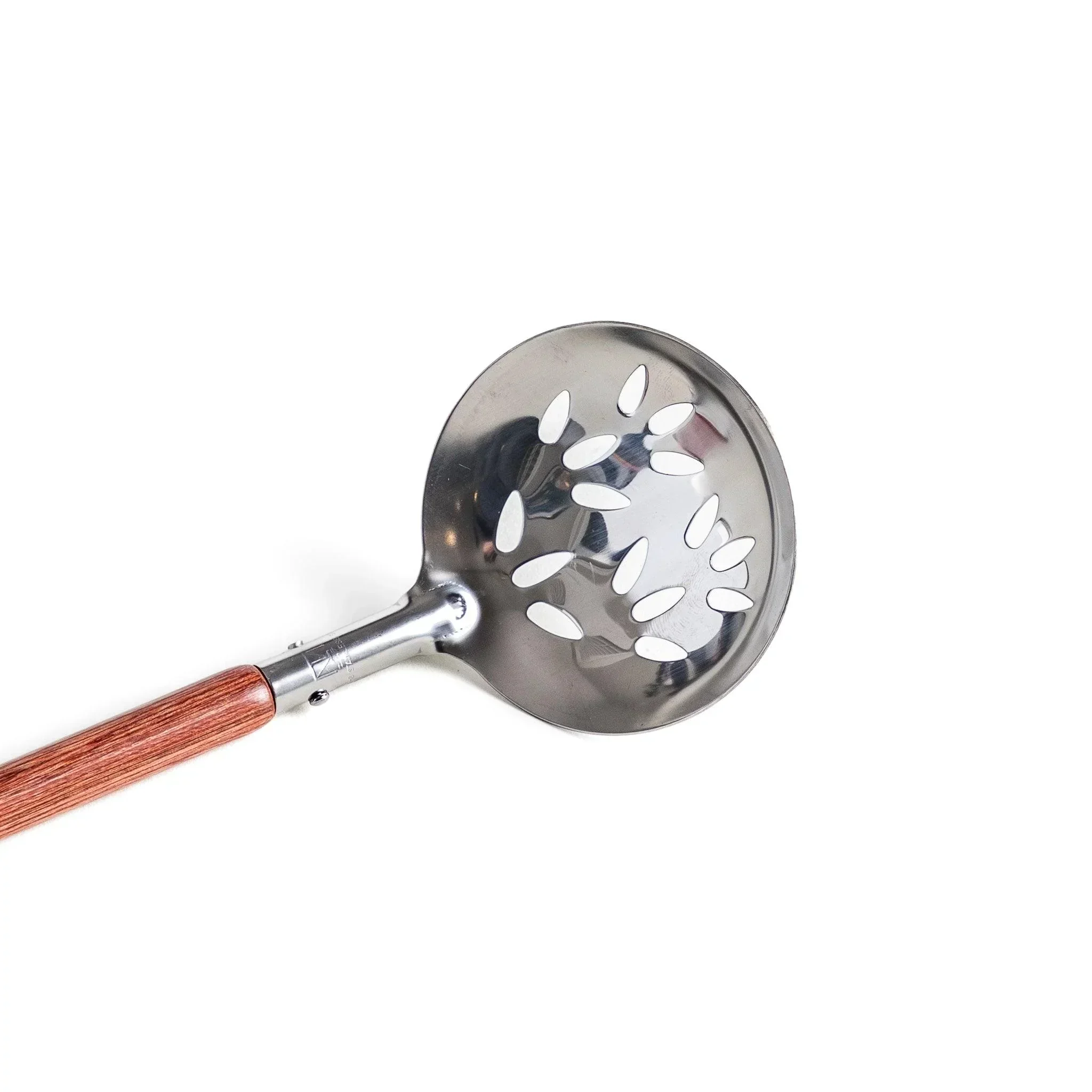 Perforated Soup Ladle with Wooden Handle - Image 4