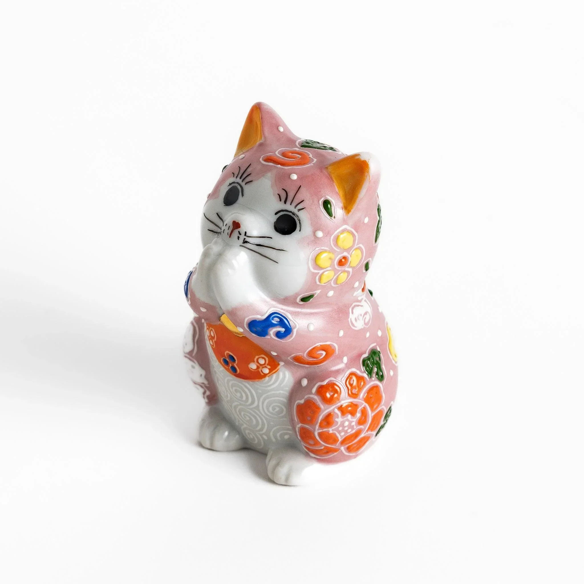 Pink Blossom Praying Maneki Neko - Image 6