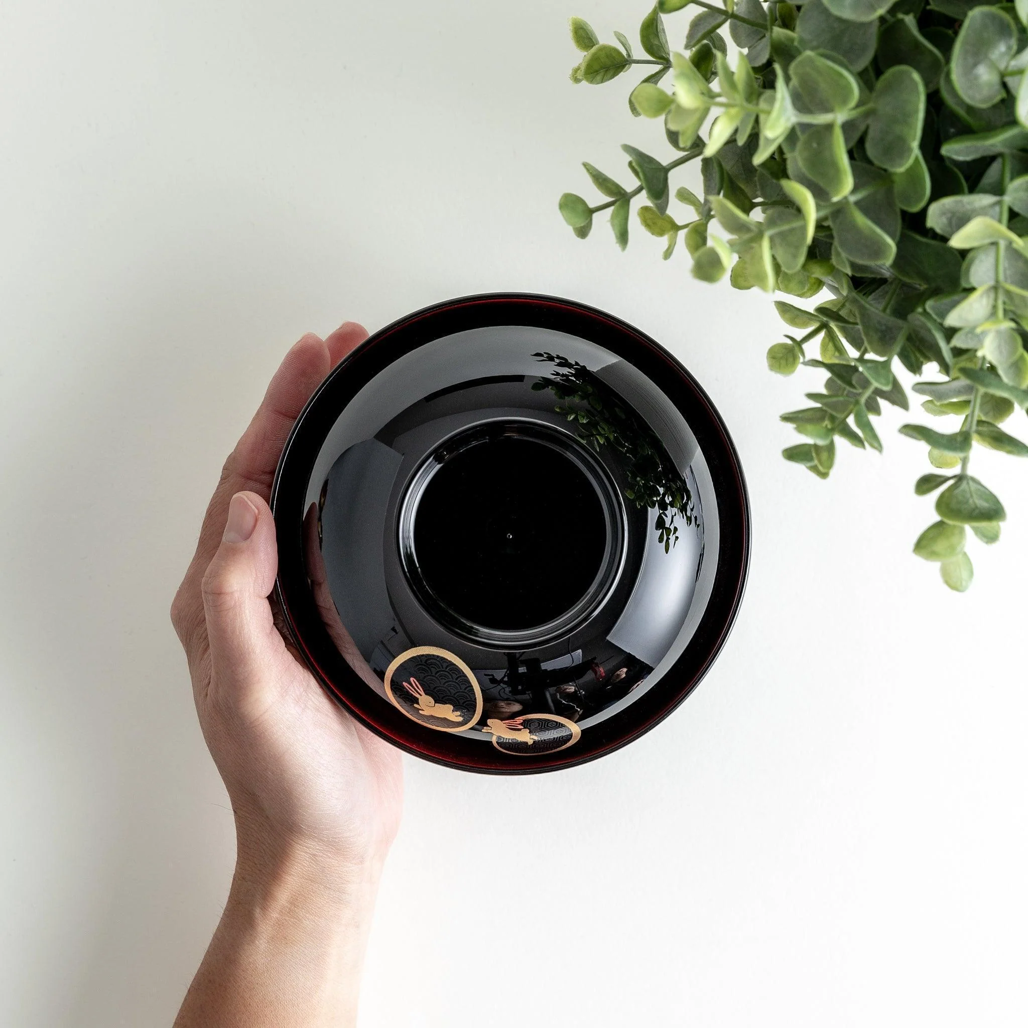 Rabbit and Vines Miso Soup Bowl - Image 13