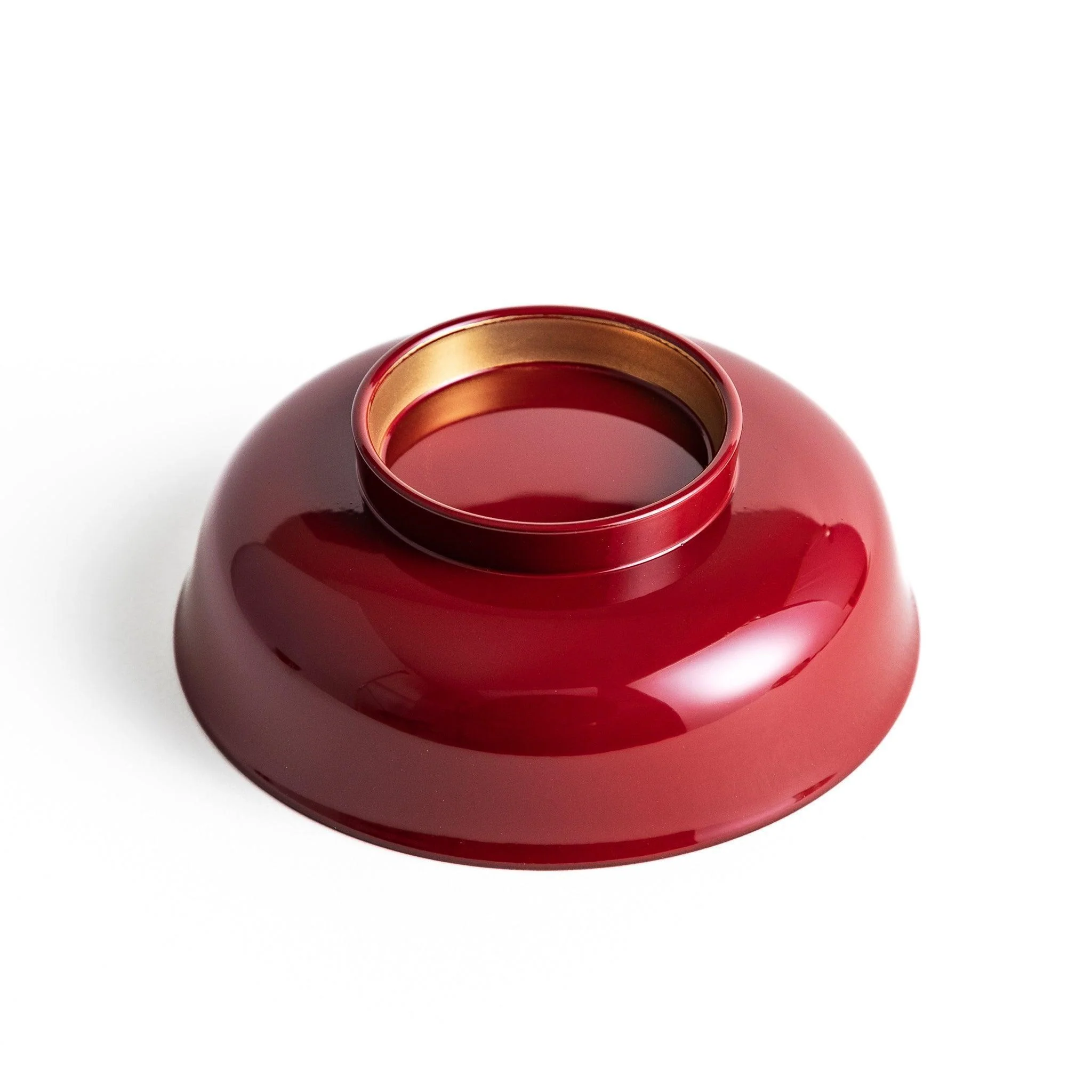 Vermilion Curved Miso Soup Bowl with Lid - Image 10