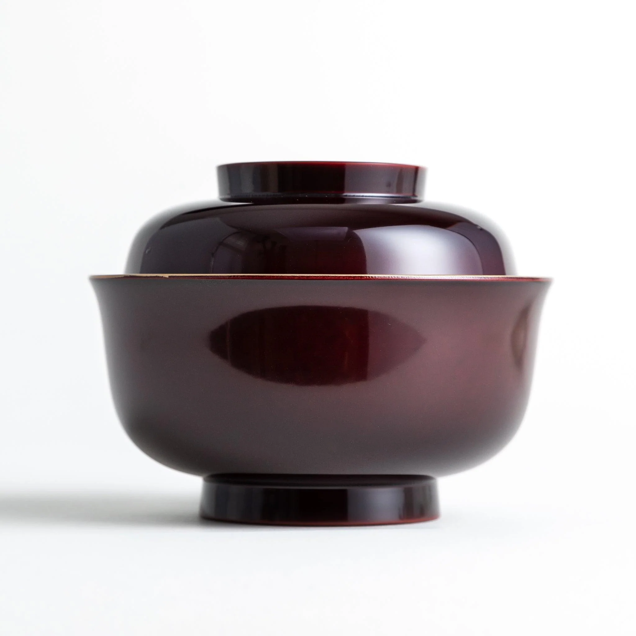 Vermilion Curved Miso Soup Bowl with Lid - Image 17